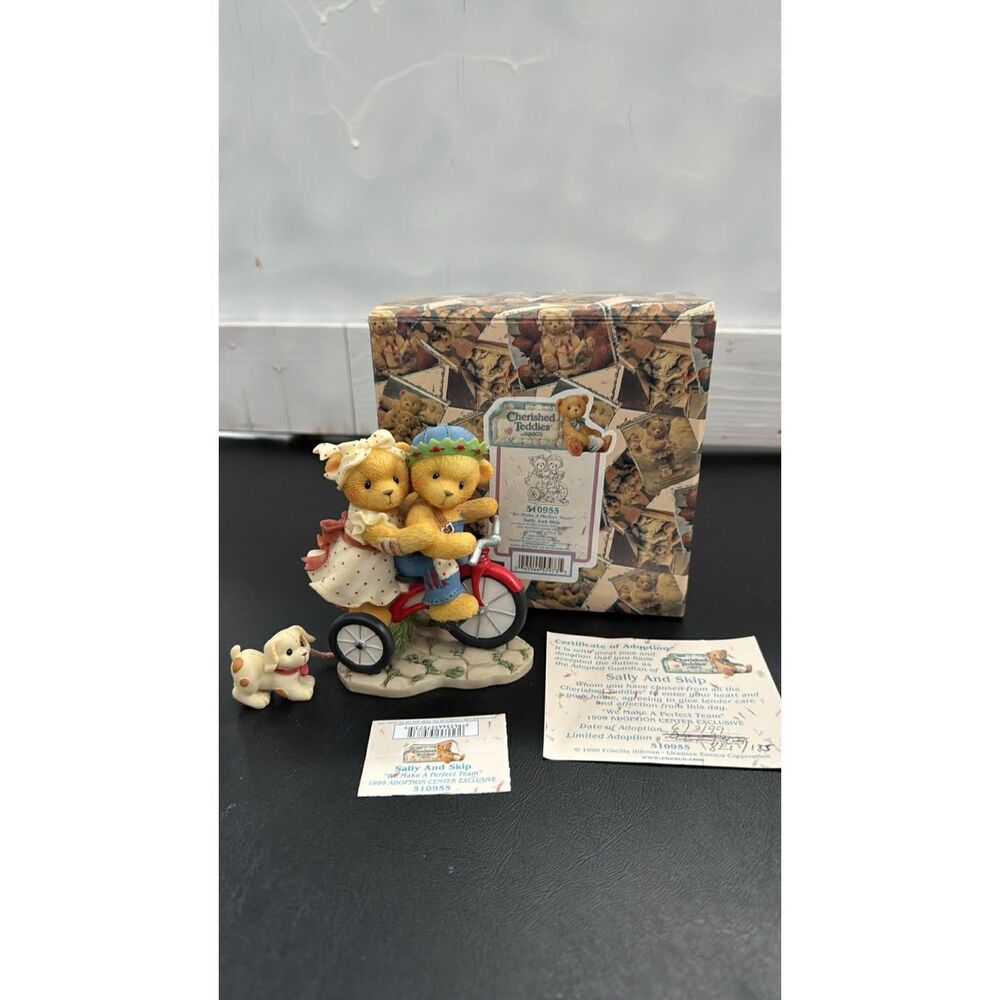 Cherished Teddies Sally and Skip  We Make A Perfect Team 2002